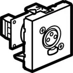 Legrand 078755 Sistem Armada Xlr 3KUTUP Dişi Neutrik Priz - Beyaz -2MODüL