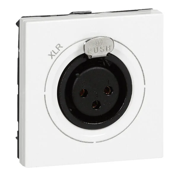 Legrand 078755 Sistem Armada Xlr 3KUTUP Dişi Neutrik Priz - Beyaz -2MODüL