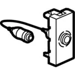 Legrand 078779 Sistem Armada 3.5 mm önceden sonlandırılmış jack priz, 1 modül, beyaz