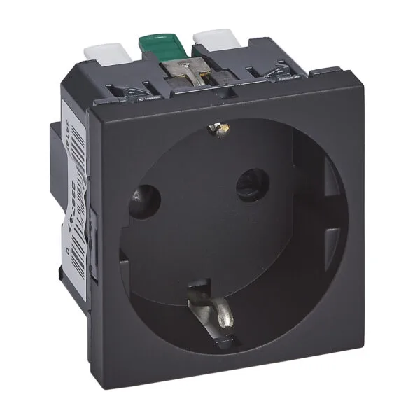 Legrand 079350L Top. Priz, Ç.k, Oto. , 16A, 250V~, 2M, Siyah