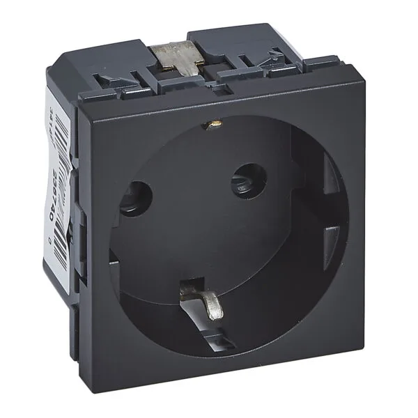 Legrand 079351L Top. Priz, Ç.k, Vidalı , 16A, 250V~, 2M, Siyah