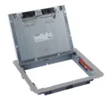 Legrand 088004 Standart tip döşeme altı buat için kapak, metal, paslanmaz çelik, 12 veya 18 modül