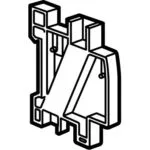 Legrand 406307 Lexic 2 için çift taraflı mesafe birimi 0.5 modül