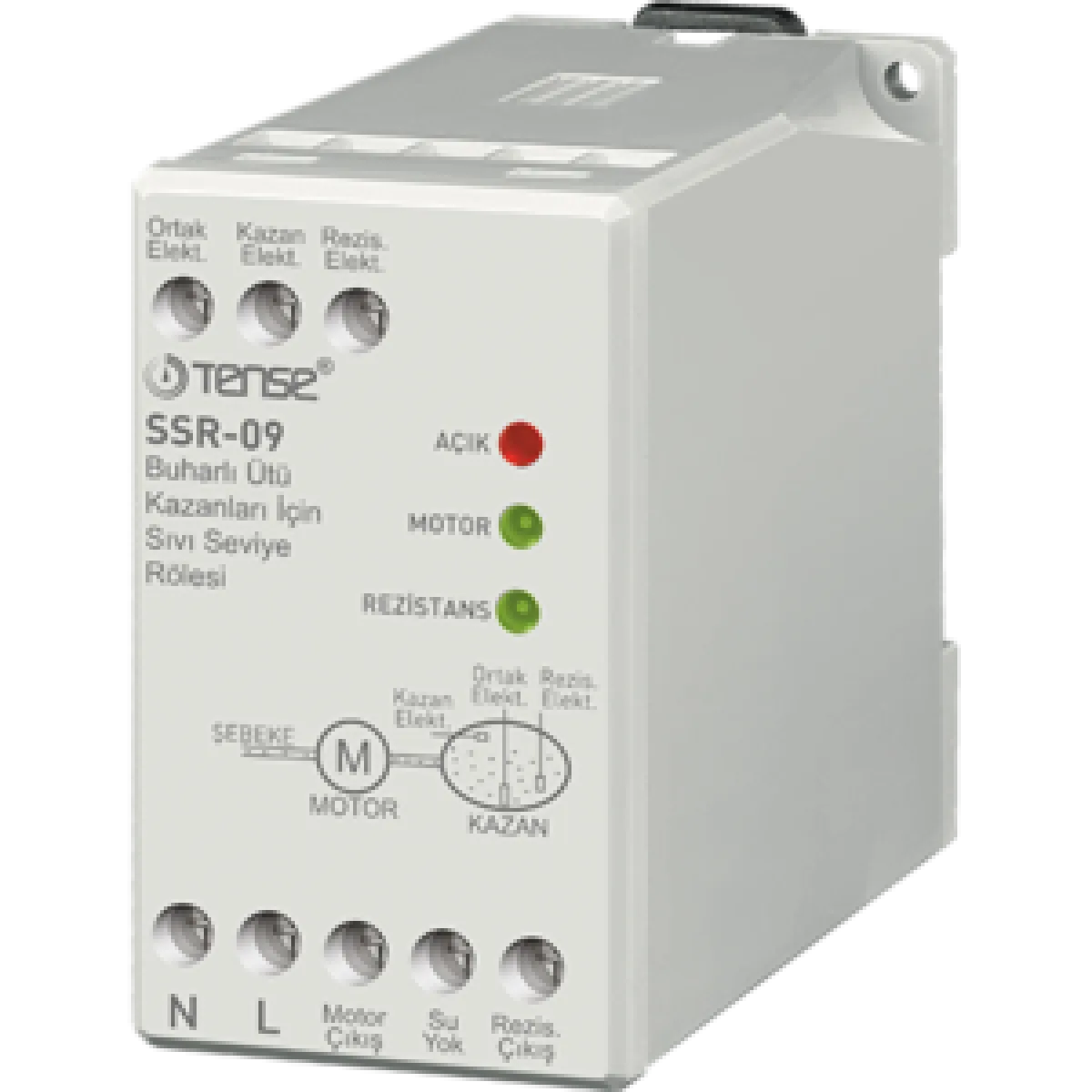 SSR-09-1 Tense SSR-09 Buharlı Ütü Kazanları için Sıvı Seviye Rölesi (Deposuz) Klasik DIN Kutu