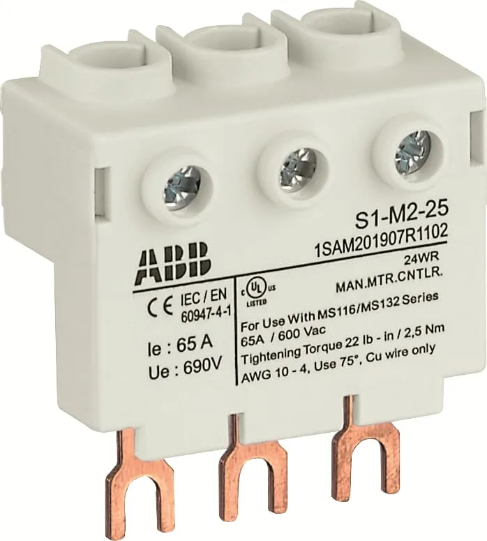 1SAM201907R1102 ABB 1SAM201907R1102 - S1-M2-25 3-PHASE Power İnfeed Block
