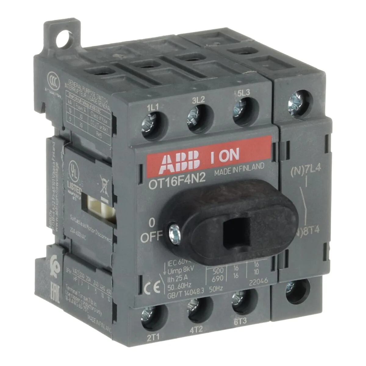 ABB OT16F4N2 16A 4 Kutuplu Sigortasız Yük Kesici - Görsel 2