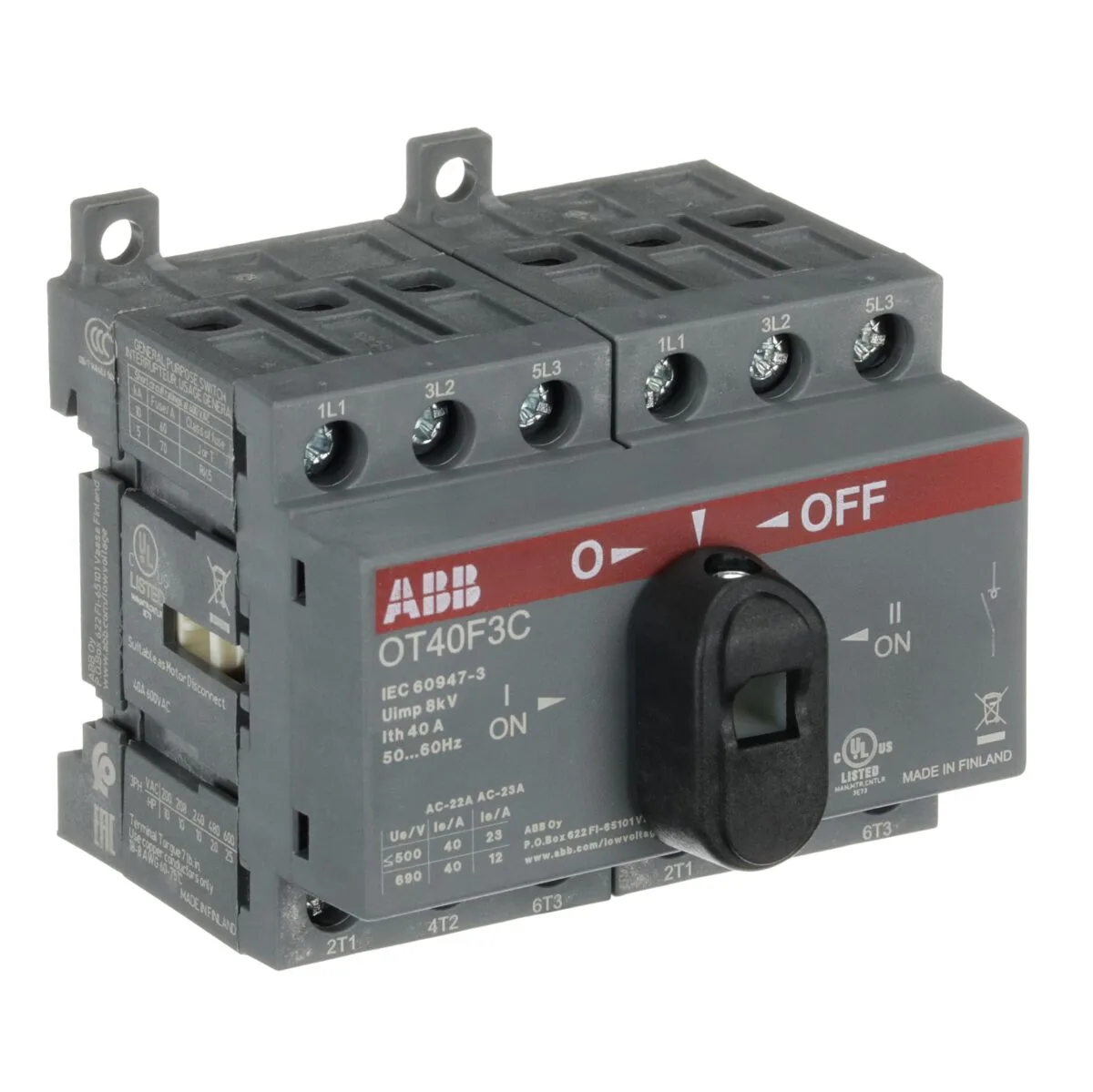 ABB OT40F3C 40A 3 Kutuplu Enversör Şalter - Görsel 3