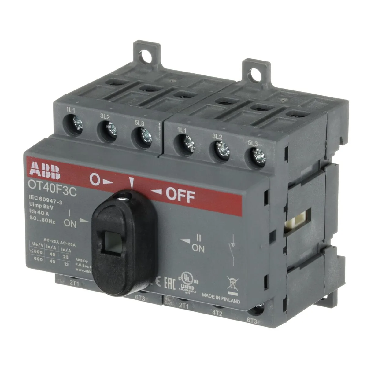 ABB OT40F3C 40A 3 Kutuplu Enversör Şalter - Görsel 5