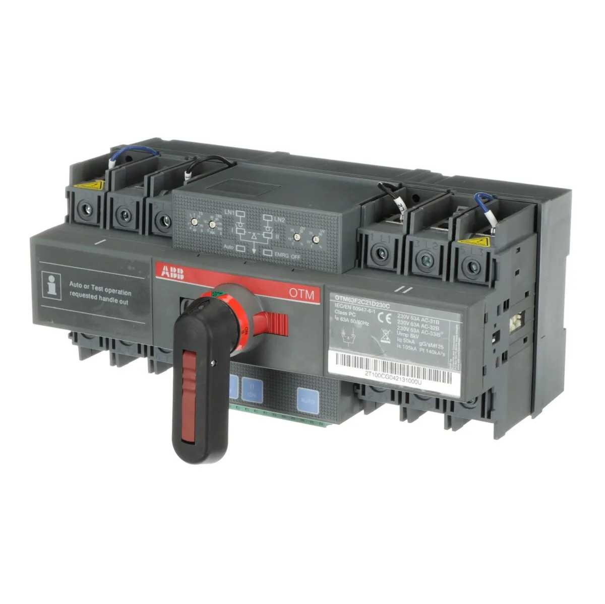 ABB OTM63F2C21D230C 63A 2 Kutuplu Motorlu Transfer Şalteri (230V) - Görsel 3