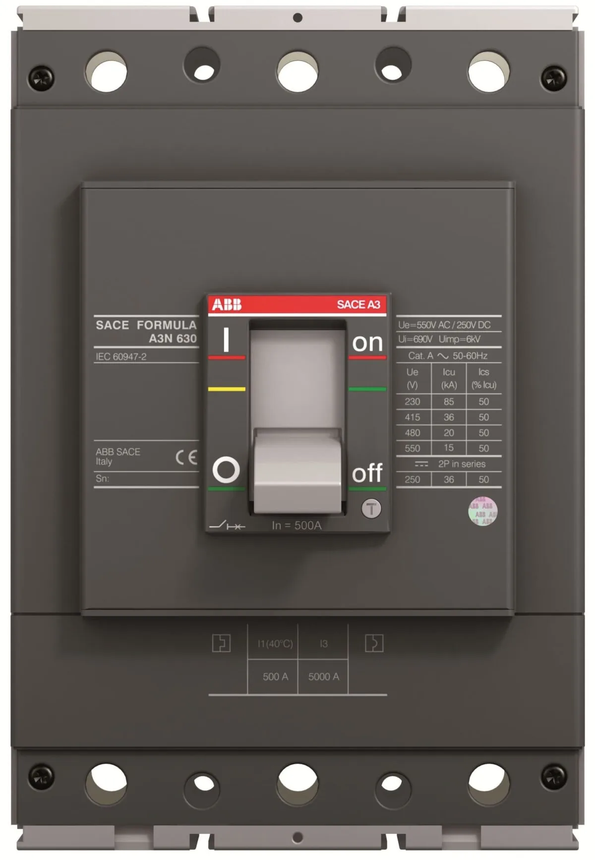 ABB Formula A3S 400 320 Amper 3 Kutuplu (Yüksek Kesme) Kompakt Şalter - Görsel 2