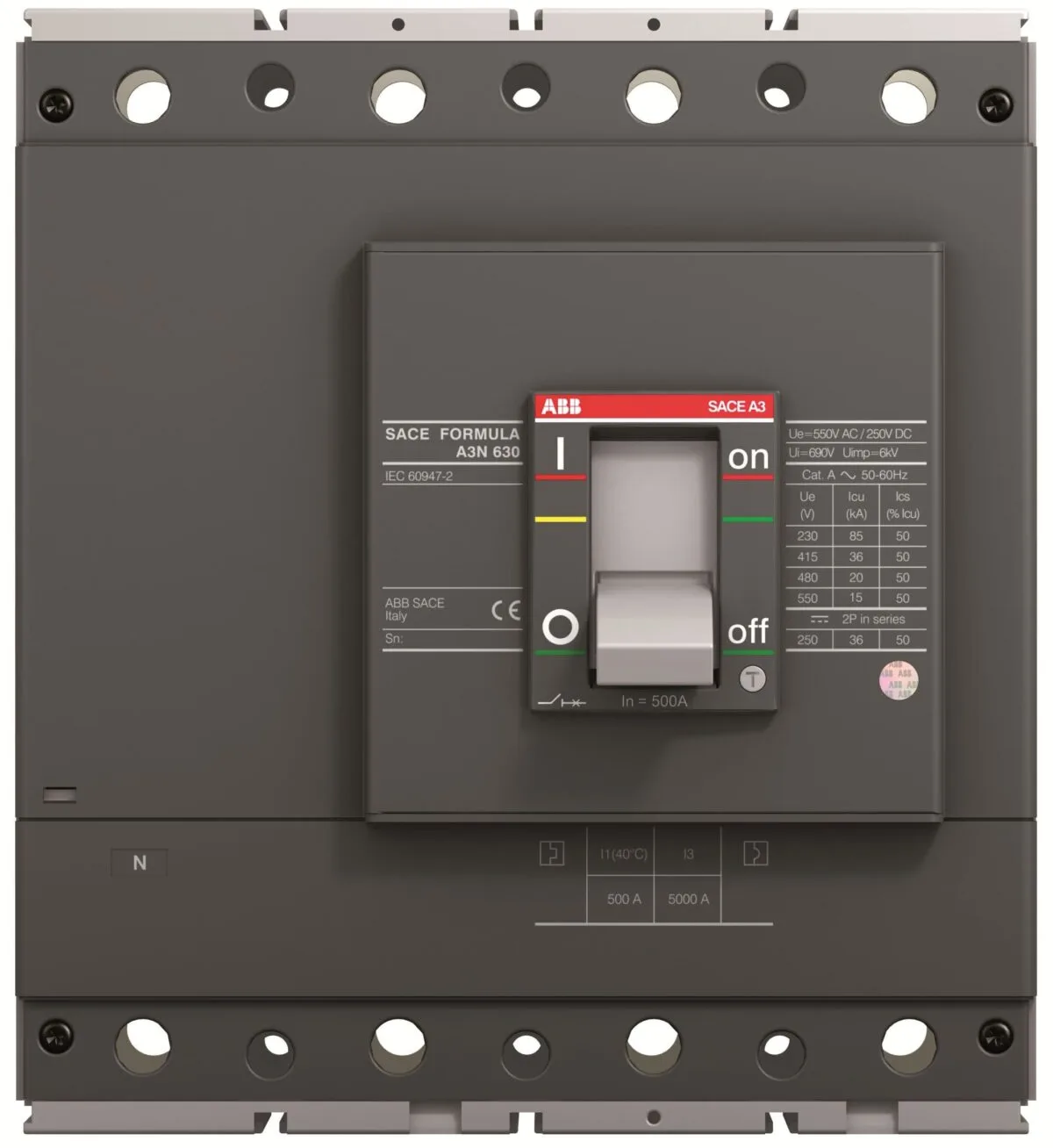 ABB Formula A3S 400 400 Amper 4 Kutuplu (Yüksek Kesme) Kompakt Şalter - Görsel 2