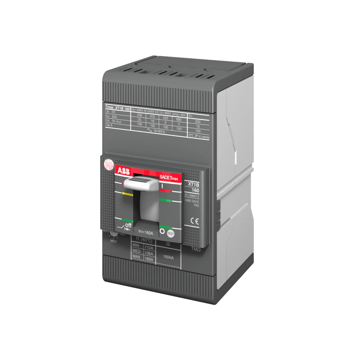 ABB XT1H 160 50 Amper 3 Kutuplu Termik Manyetik (TMD) Kompakt Şalter (Ekstra Yüksek Kesme) - Görsel 3