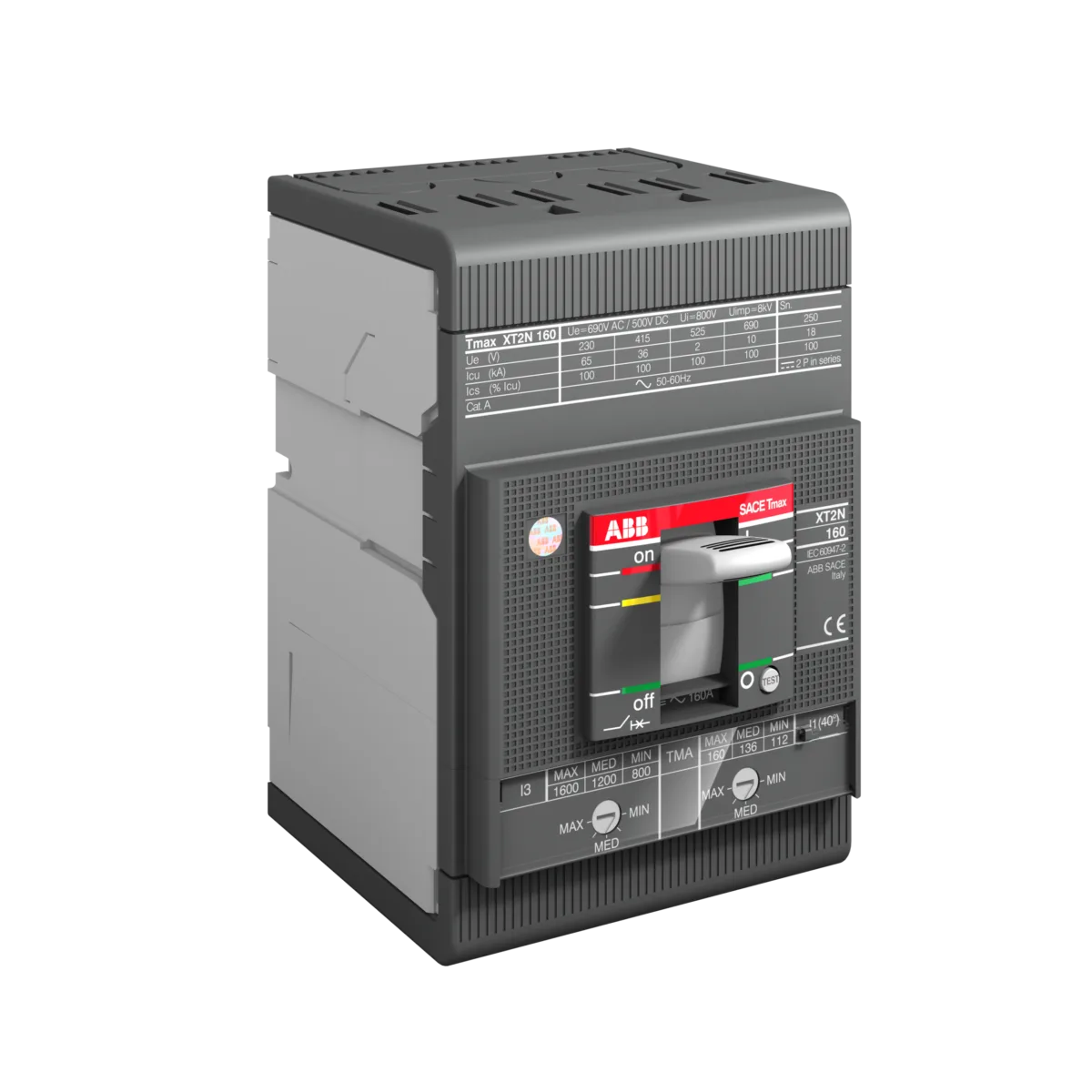 ABB XT2S 160 160 Amper 3 Kutuplu Termik Manyetik (TMA) Kompakt Şalter - Görsel 2