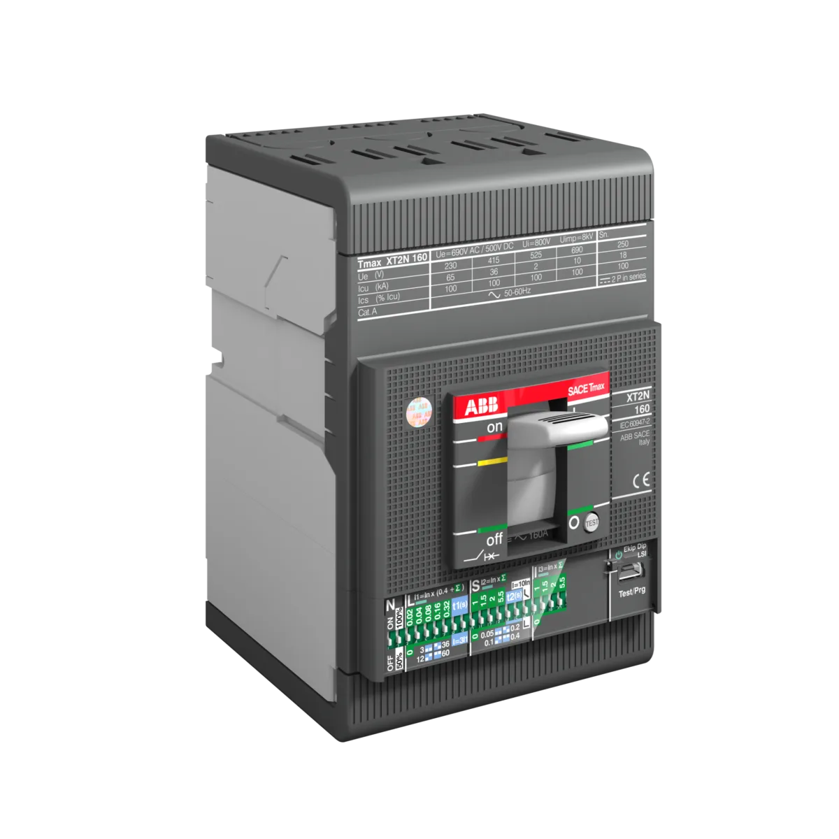 ABB XT2S 160 160 Amper 3 Kutuplu Elektronik (Ekip Dip LS/I) Kompakt Şalter - Görsel 2