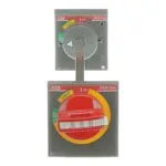 ABB RHE_EM XT2-XT4 Çekmeceli Tip Uzatmalı Acil Durum Döner Kurma Kolu (Sarı/Kırmızı) - Görsel 3