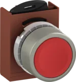 ABB P9MPNRG Kırmızı Düz Yaylı Metal Buton Kafası - Görsel 3