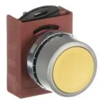 ABB P9MPNGG Sarı Düz Yaylı Metal Buton Kafası - Görsel 2