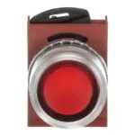 ABB P9MPLRGD Kırmızı Işıklı Düz Yaylı Metal Buton Kafası - Görsel 4