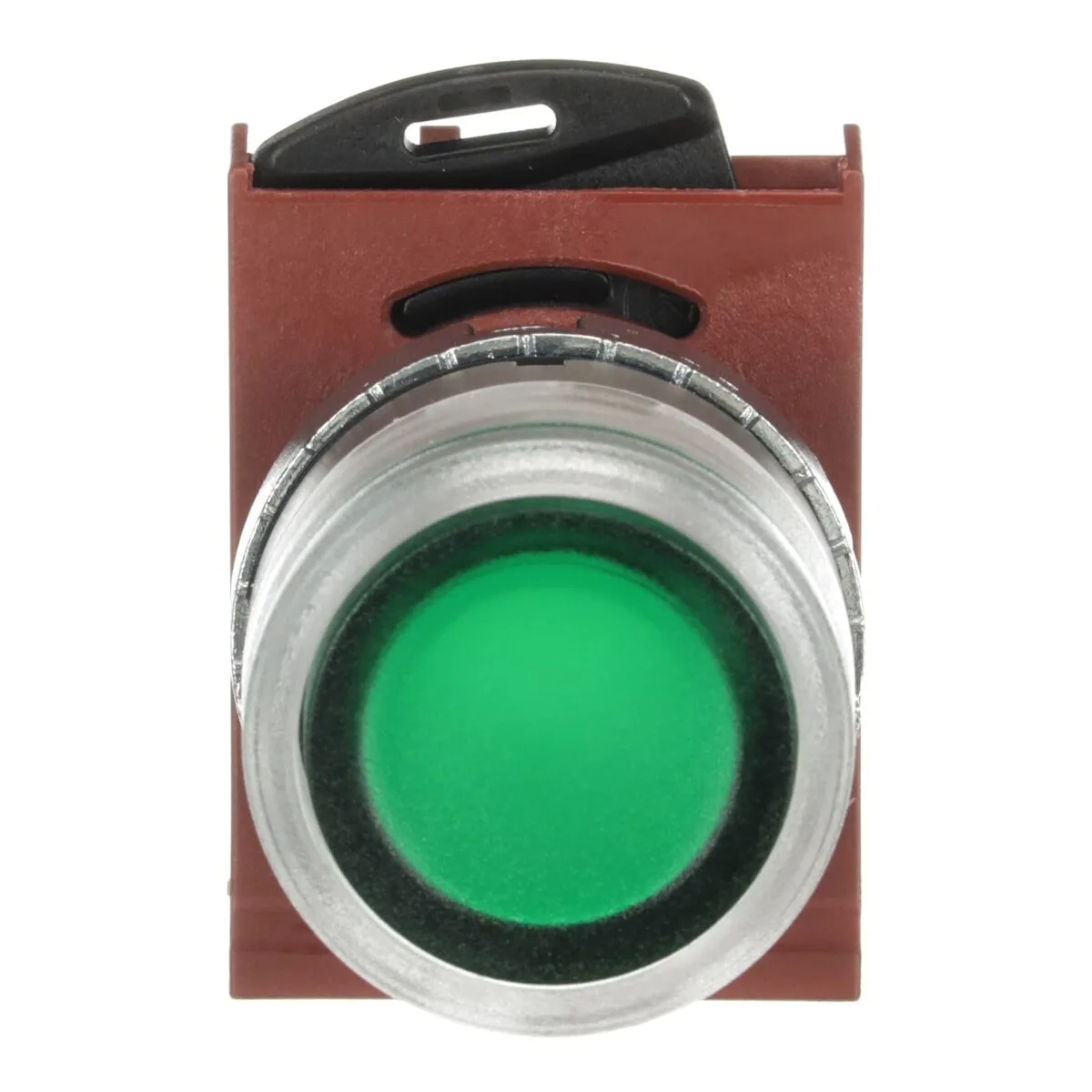 ABB P9MPLVGD Yeşil Işıklı Düz Yaylı Metal Buton Kafası - Görsel 5