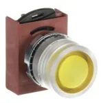 ABB P9MPLGGD Sarı Işıklı Düz Yaylı Metal Buton Kafası - Görsel 2