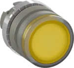 ABB P9MPLGGD Sarı Işıklı Düz Yaylı Metal Buton Kafası - Görsel 3