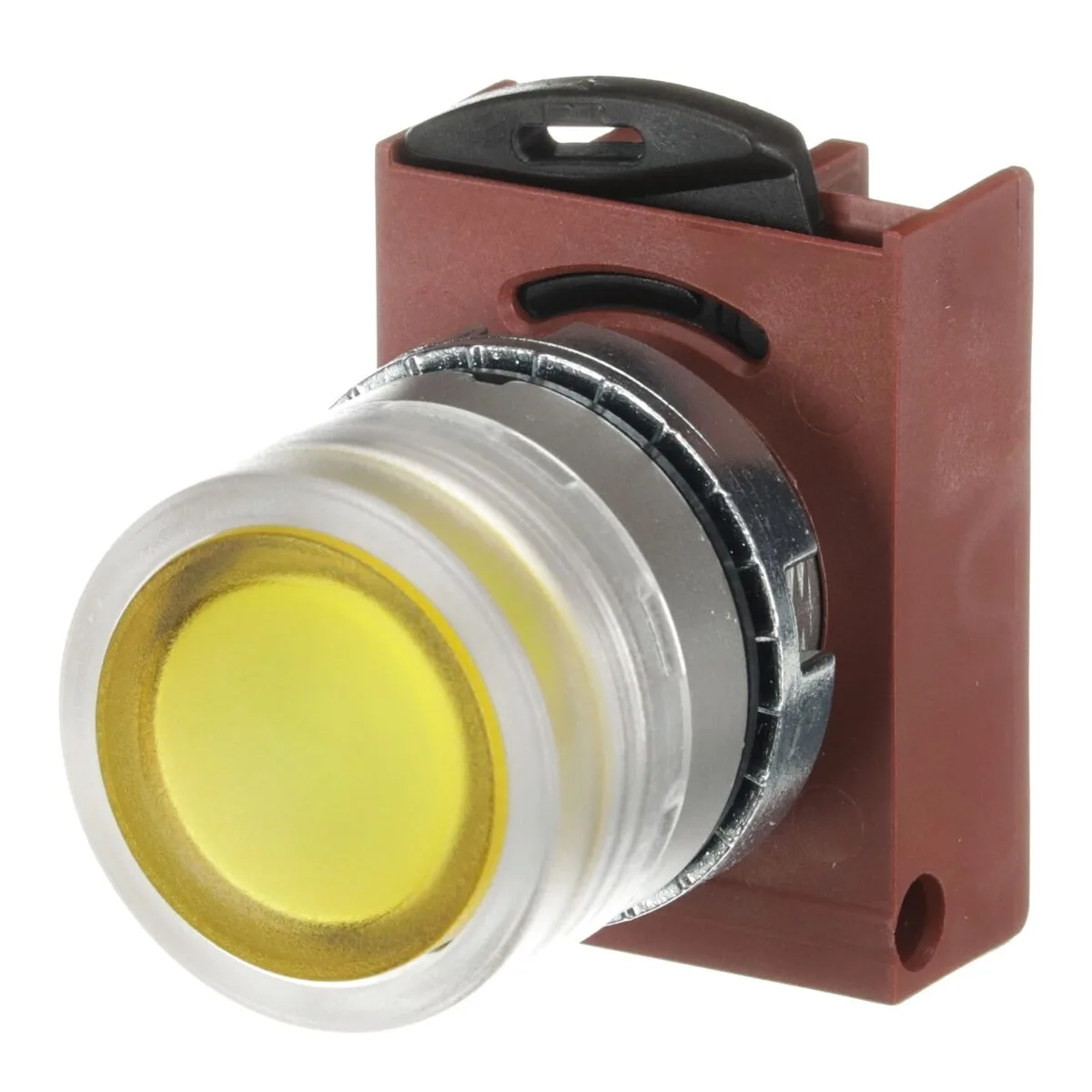 ABB P9MPLGGD Sarı Işıklı Düz Yaylı Metal Buton Kafası - Görsel 4