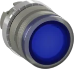 ABB P9MPLLGD Mavi Işıklı Düz Yaylı Metal Buton Kafası - Görsel 3