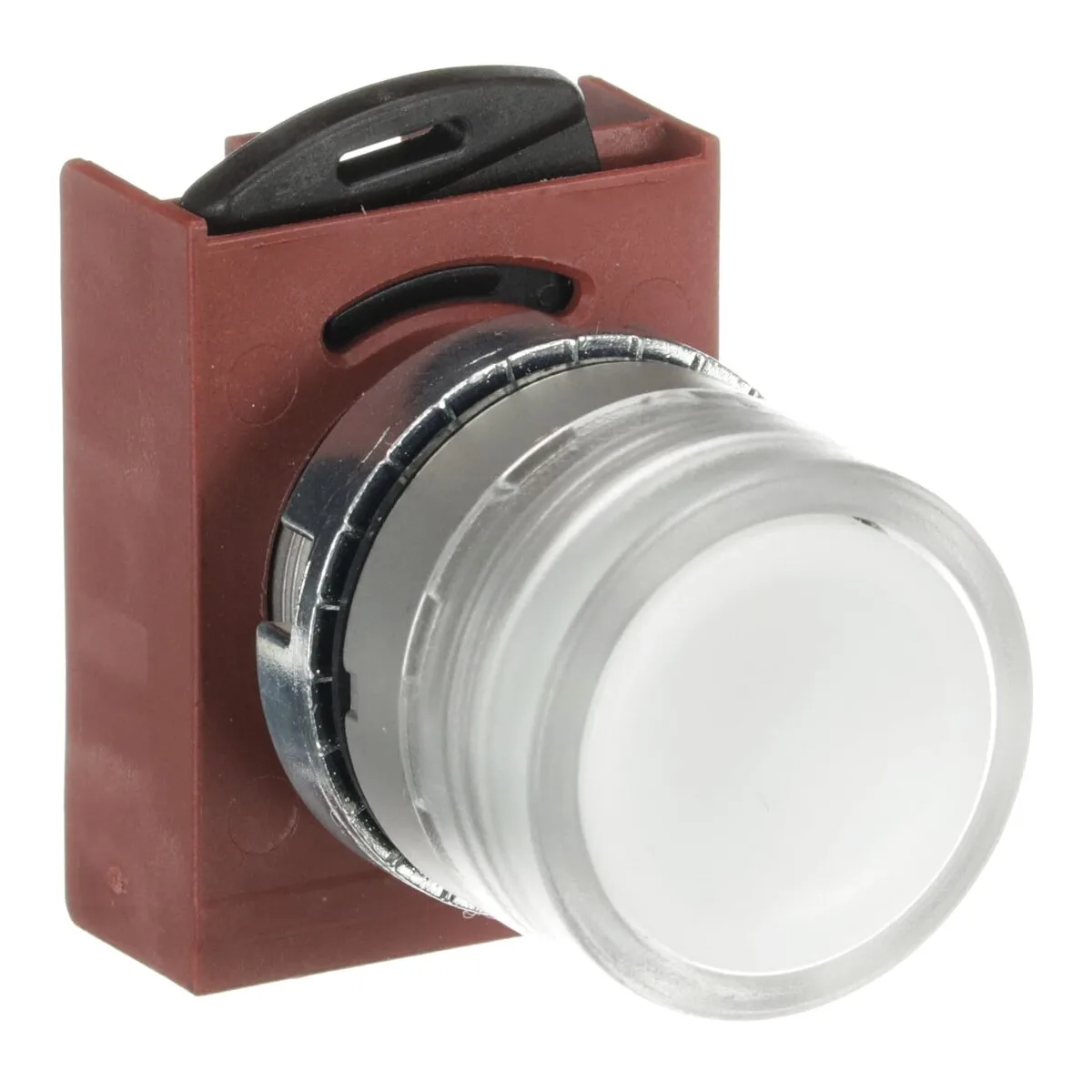 ABB P9MPLBGD Beyaz Işıklı Düz Yaylı Metal Buton Kafası - Görsel 2