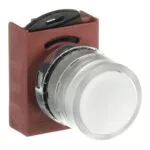 ABB P9MPLBGD Beyaz Işıklı Düz Yaylı Metal Buton Kafası - Görsel 2