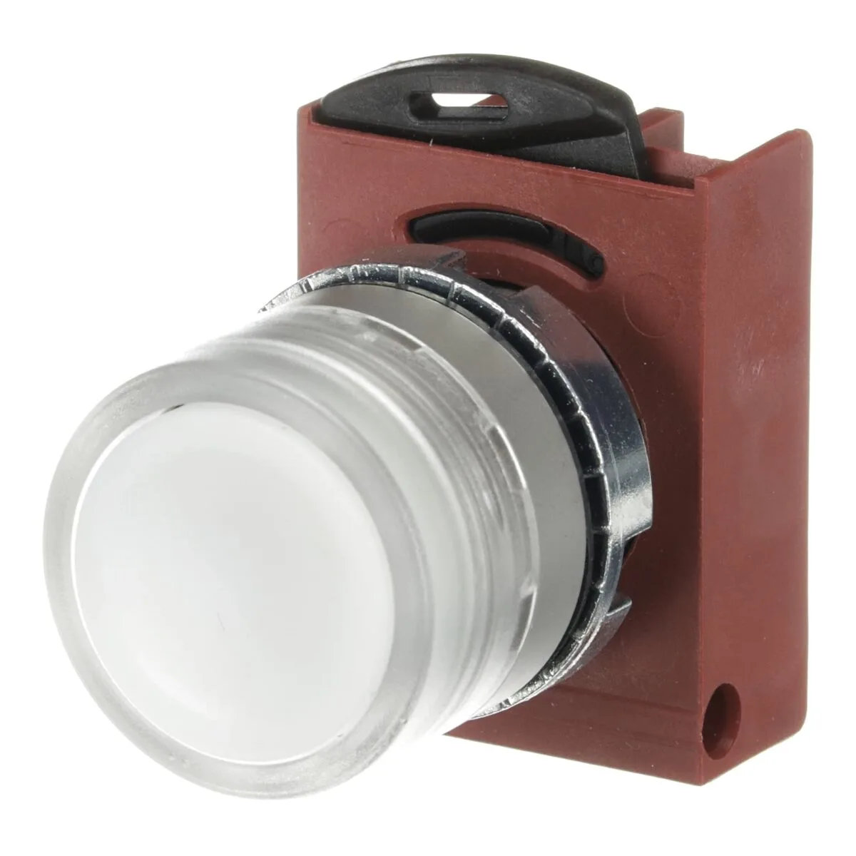 ABB P9MPLBGD Beyaz Işıklı Düz Yaylı Metal Buton Kafası - Görsel 4