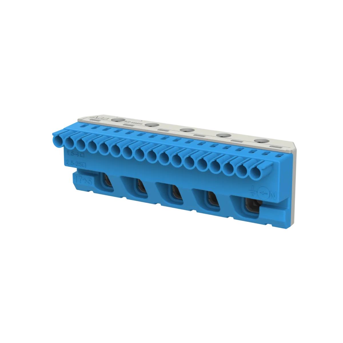 ABB Vidasız Nötr Terminal Bloğu 17x4mm² + 5x25mm² - Görsel 2