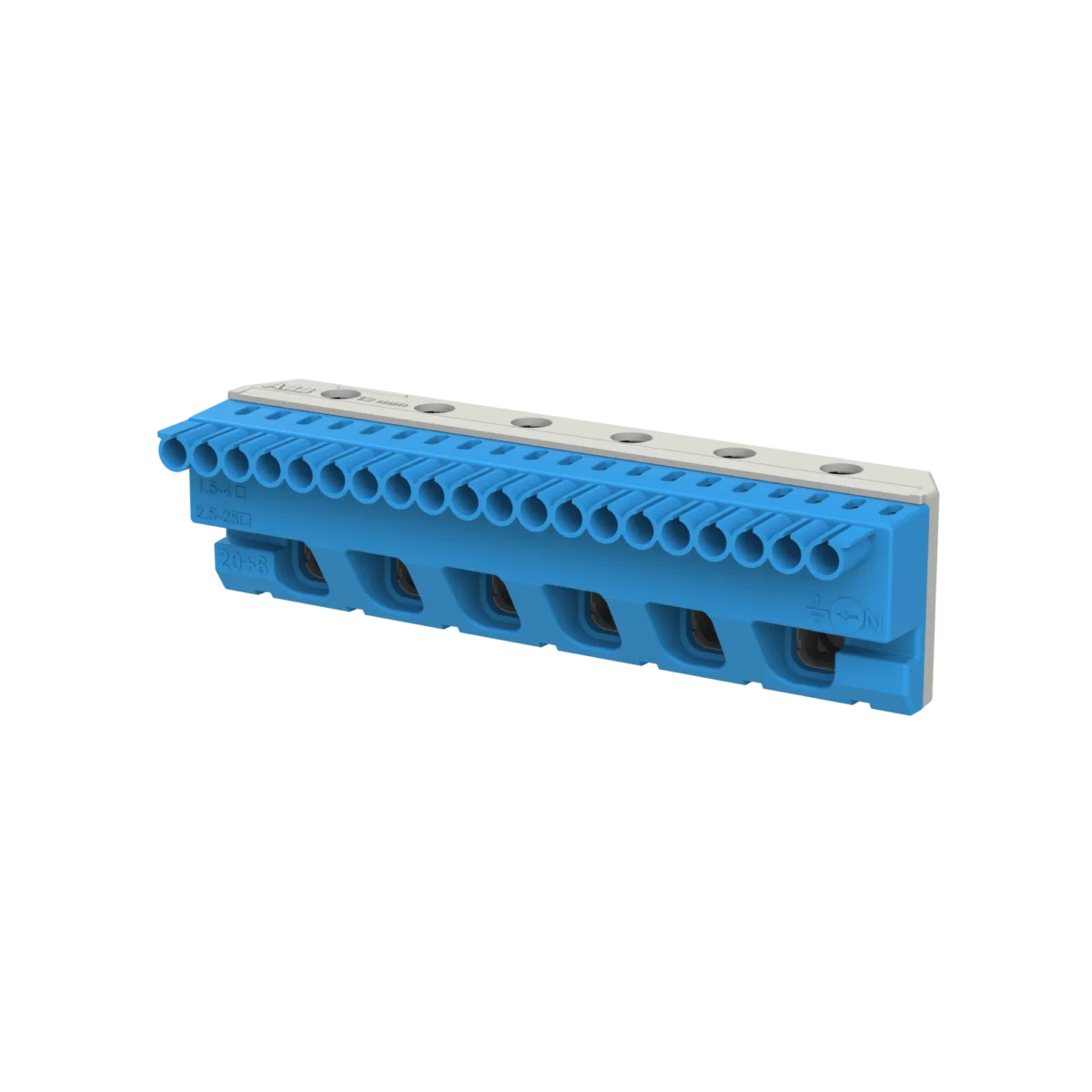 ABB Vidasız Nötr Terminal Bloğu 20x4mm² + 6x25mm² - Görsel 2