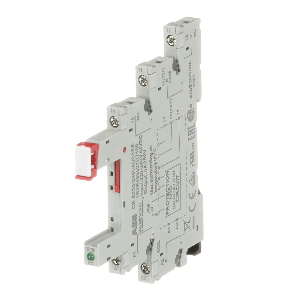 ABB CR-S220/240VADC1SS 220-240V AC/DC Slim Röle Soketi (Vidasız) - Görsel 2