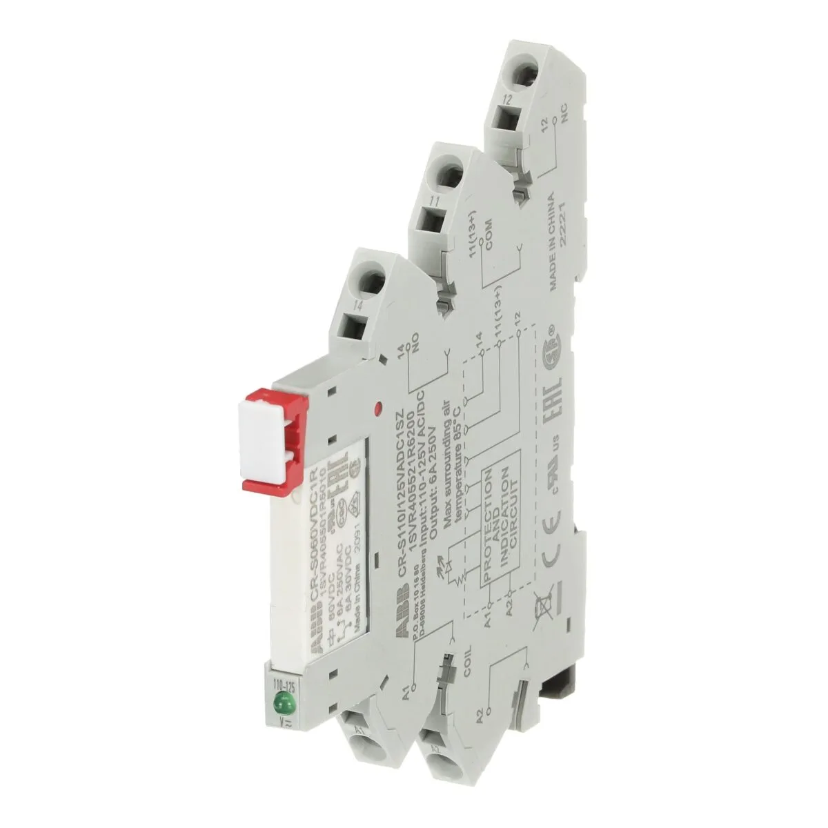 ABB CR-S110VADC1CRZ 110V AC/DC Komple Slim Röle (Yaylı Soketli) - Görsel 2