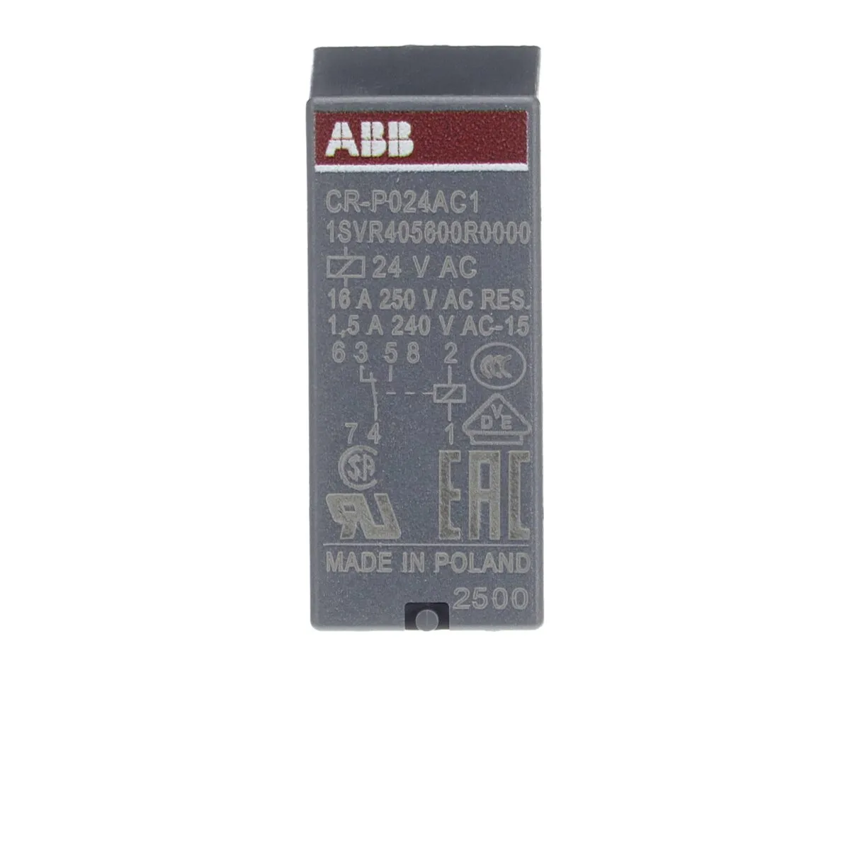 ABB CR-P024AC1 24V AC PCB Tipi Röle (1CO Kontak) - Görsel 3