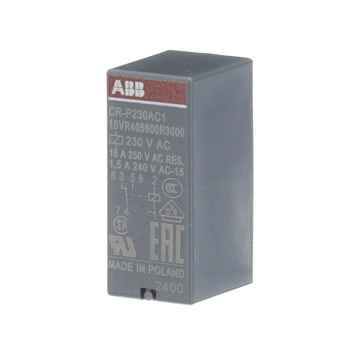 ABB CR-P230AC1 230V AC PCB Tipi Röle (1CO Kontak) - Görsel 2