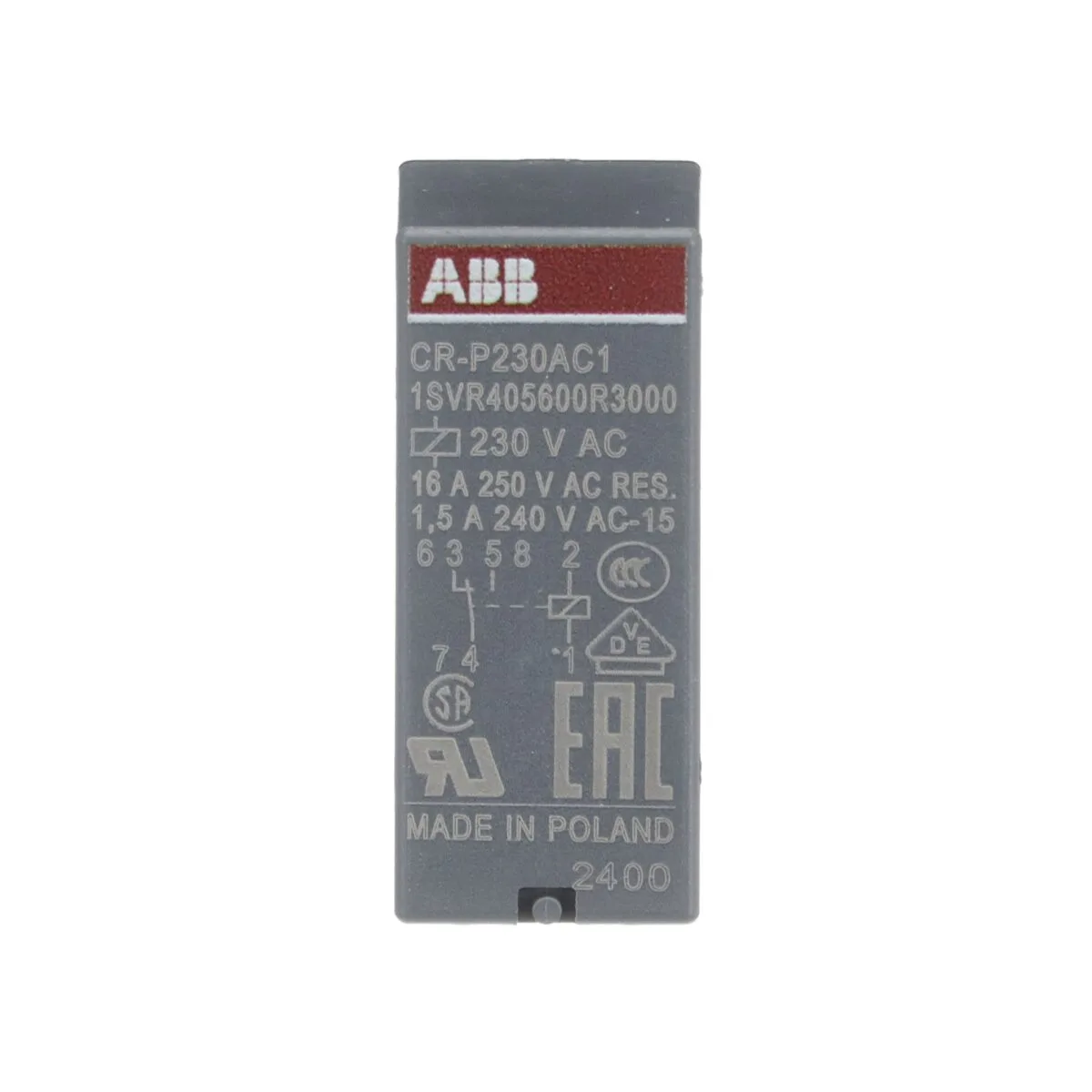 ABB CR-P230AC1 230V AC PCB Tipi Röle (1CO Kontak) - Görsel 3