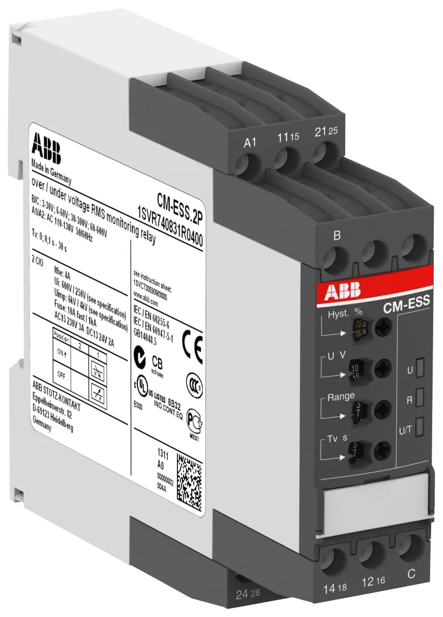 1SVR730831R1400 ABB 1SVR730831R1400 - Cm-ess.2s Voltage Monitoring Relay