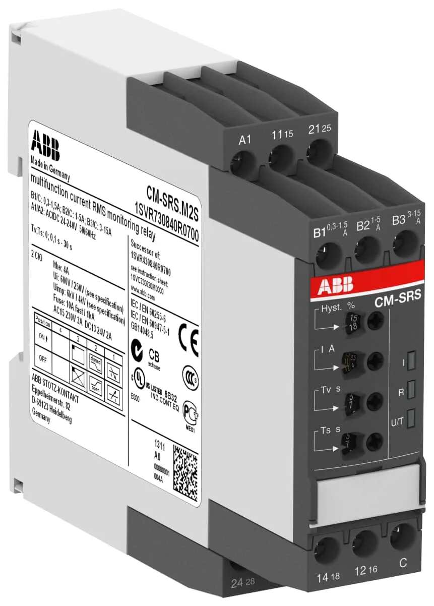 1SVR730840R0700 ABB 1SVR730840R0700 - Cm-srs.m2s Current Monitoring Relay