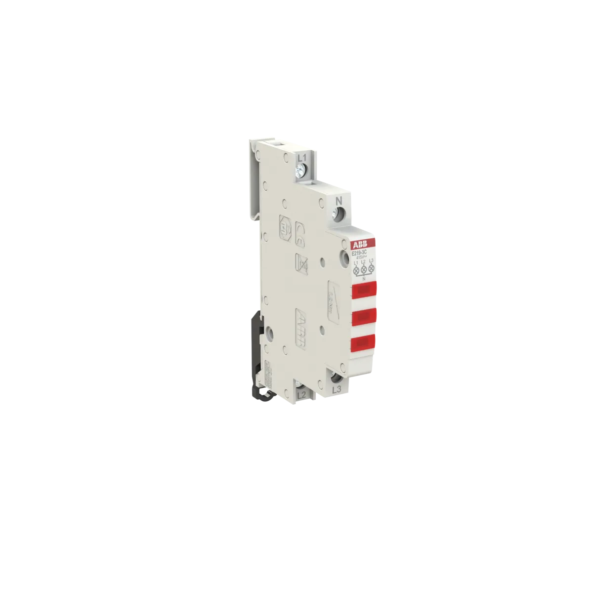 ABB E219-3C 3'lü Ray Tipi Sinyal Lambası (Kırmızı/Kırmızı/Kırmızı) - Görsel 3