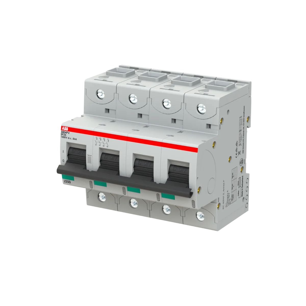 ABB S804PV-SP25 25 Amper 4 Kutuplu Fotovoltaik (PV) Sigorta - Görsel 2