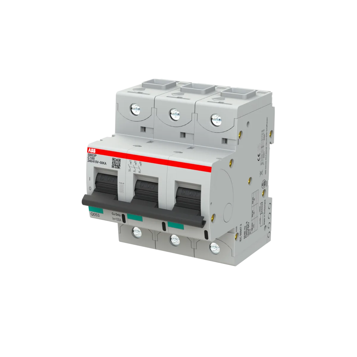 ABB S 803 P-C 100 100 Amper 3 Kutuplu Otomatik Sigorta - Görsel 2