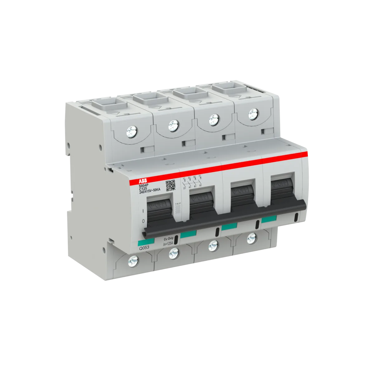 ABB S 804 P-C 125 125 Amper 4 Kutuplu Otomatik Sigorta - Görsel 2