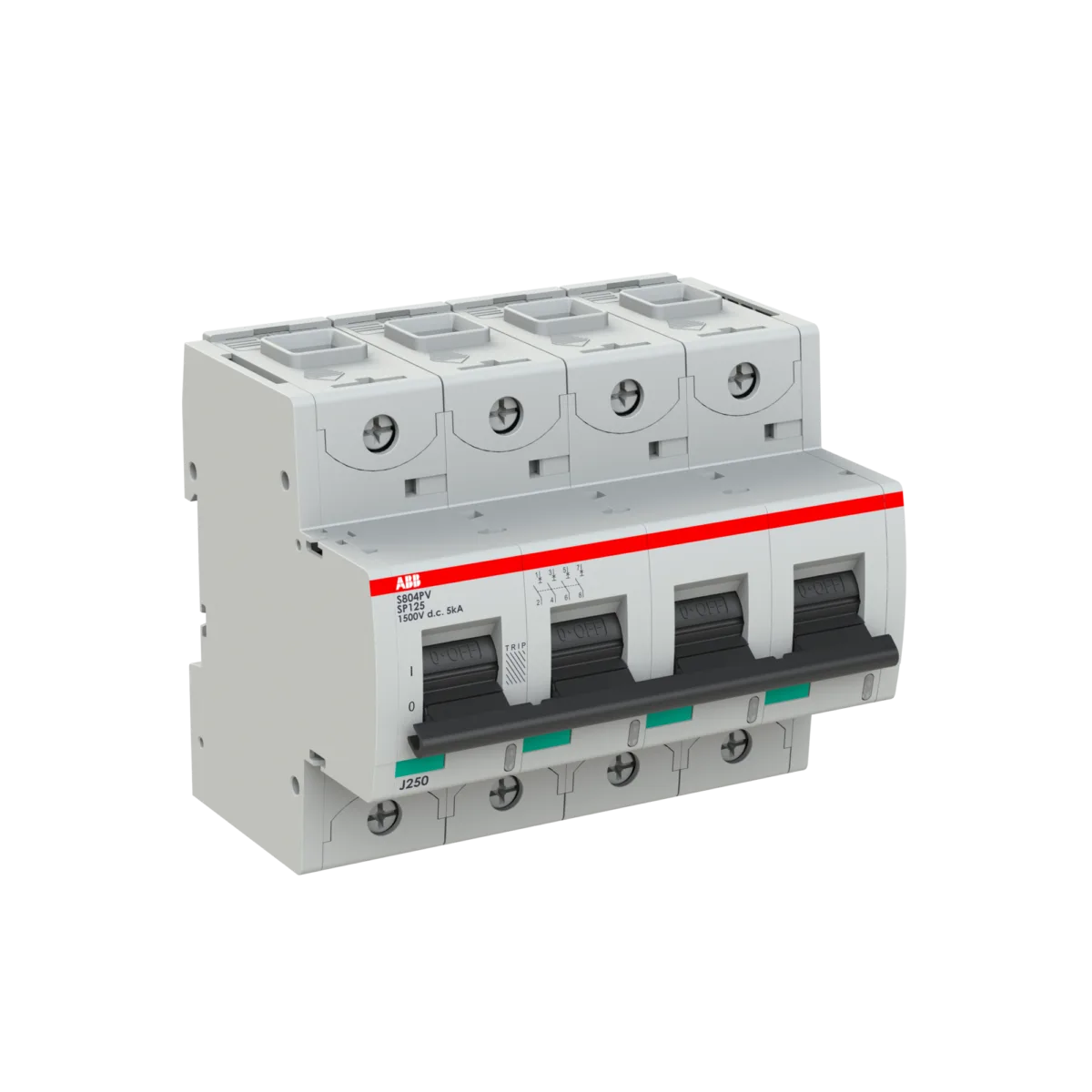 ABB S804PV-SP125 125 Amper 4 Kutuplu Fotovoltaik (PV) Sigorta - Görsel 2