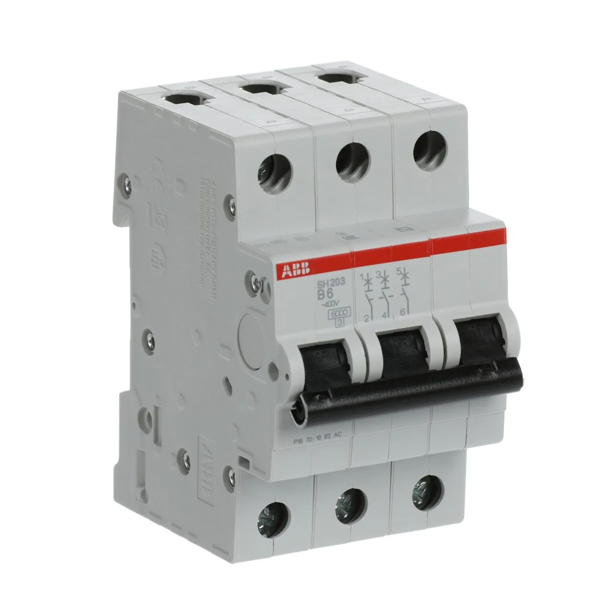 ABB SH203-B6 6 Amper 3 Kutuplu 6kA B Tipi Otomatik Sigorta - Görsel 3