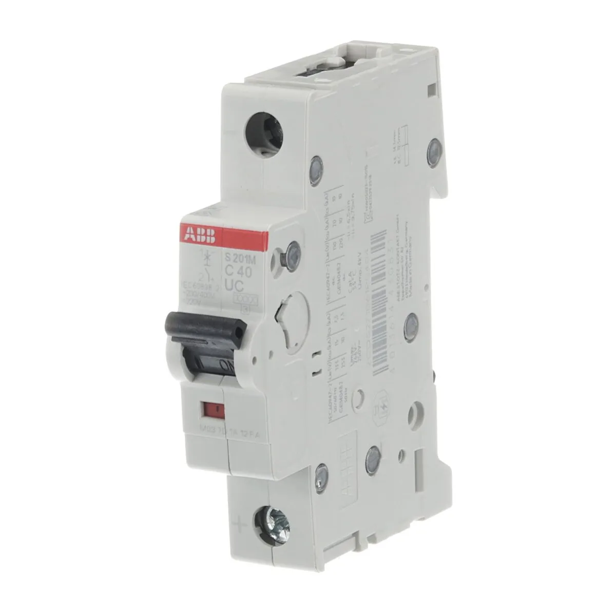 ABB S201M-C40UC 40 Amper 1 Kutuplu 10kA C Tipi AC/DC Otomatik Sigorta - Görsel 2