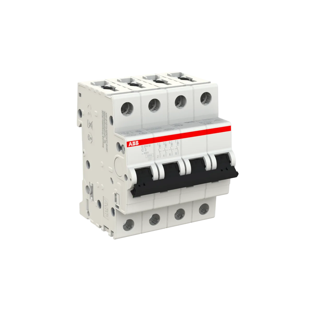 ABB S204M-C3 3 Amper 4 Kutuplu 10kA C Tipi Otomatik Sigorta - Görsel 3