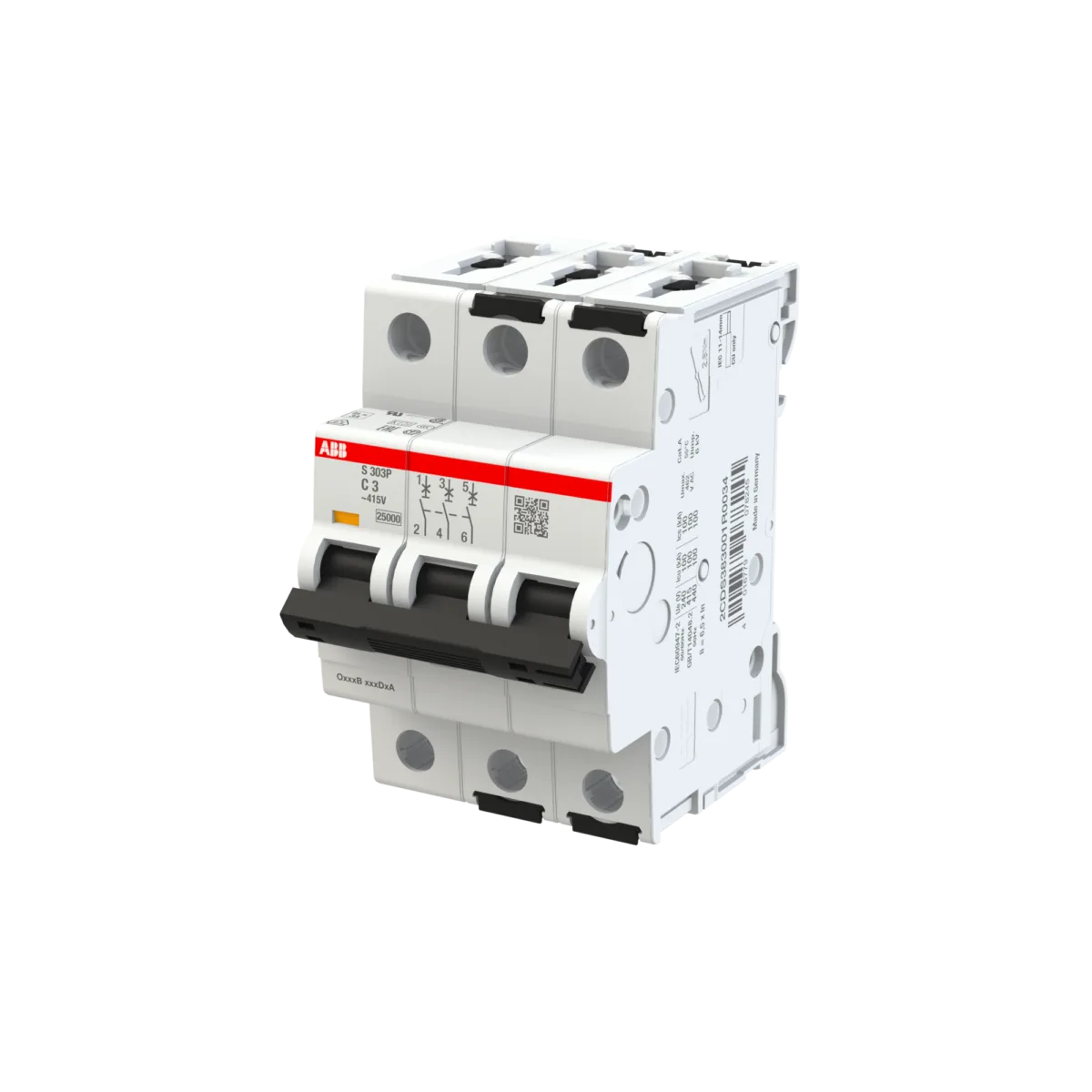 ABB S303P-C3 3 Amper 3 Kutuplu 25kA C Tipi Yüksek Performanslı Otomatik Sigorta - Görsel 2