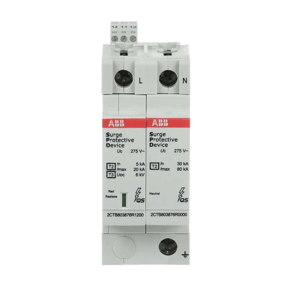 ABB OVR T2-T3 1N 20kA 275V Hassas Koruma Yardımcı Kontaklı Parafudr