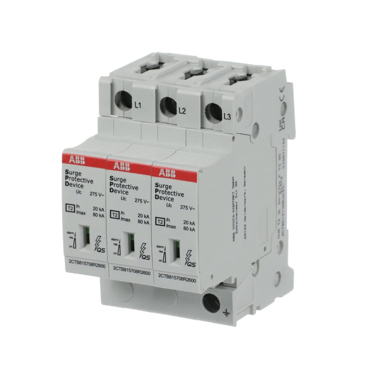 ABB OVR T2 3L 80kA 275V Trifaze Yardımcı Kontaklı Parafudr - Görsel 2